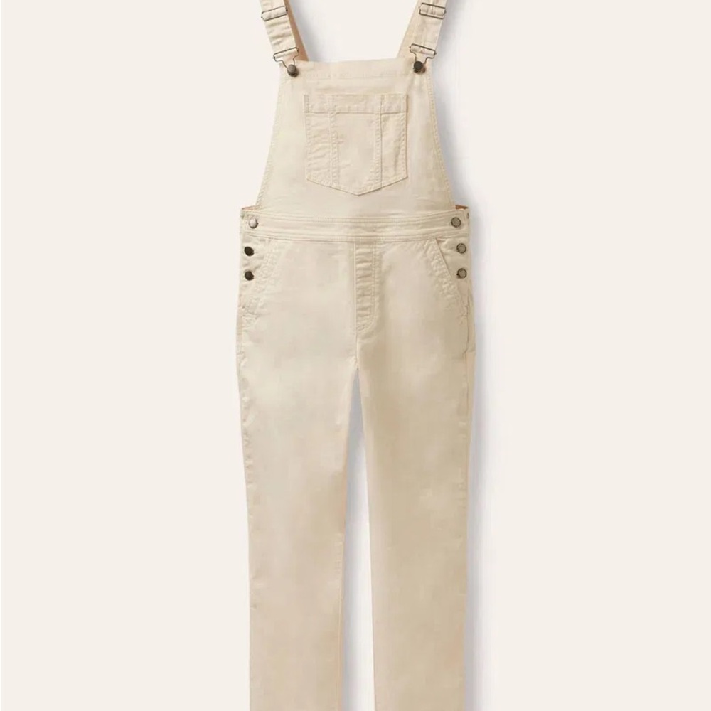 Boden Women's Ecru/Cream Denim Overalls